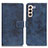 Leather Case Stands Flip Cover Holder D05Y for Samsung Galaxy S24 5G Blue