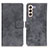 Leather Case Stands Flip Cover Holder D05Y for Samsung Galaxy S24 5G Gray