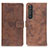 Leather Case Stands Flip Cover Holder D05Y for Sony Xperia 1 III