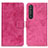 Leather Case Stands Flip Cover Holder D05Y for Sony Xperia 1 III Hot Pink