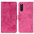 Leather Case Stands Flip Cover Holder D05Y for Sony Xperia 10 III Lite Hot Pink