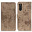 Leather Case Stands Flip Cover Holder D05Y for Sony Xperia 10 III Lite Khaki