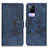 Leather Case Stands Flip Cover Holder D05Y for Vivo V21e 5G Blue