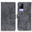 Leather Case Stands Flip Cover Holder D05Y for Vivo V21e 5G Gray