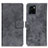 Leather Case Stands Flip Cover Holder D05Y for Vivo Y10 Gray