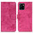 Leather Case Stands Flip Cover Holder D05Y for Vivo Y15C Hot Pink