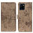 Leather Case Stands Flip Cover Holder D05Y for Vivo Y32t Khaki