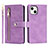 Leather Case Stands Flip Cover Holder D06T for Apple iPhone 14