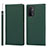 Leather Case Stands Flip Cover Holder D06T for Oppo A54 5G Green