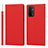 Leather Case Stands Flip Cover Holder D06T for Oppo A93 5G Red