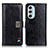 Leather Case Stands Flip Cover Holder D06Y for Motorola Moto Edge Plus (2022) 5G Black