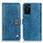 Leather Case Stands Flip Cover Holder D06Y for Oppo A55S 5G Blue