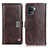 Leather Case Stands Flip Cover Holder D06Y for Oppo Reno5 F Brown