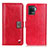 Leather Case Stands Flip Cover Holder D06Y for Oppo Reno5 Lite Red