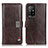 Leather Case Stands Flip Cover Holder D06Y for Oppo Reno5 Z 5G Brown