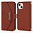 Leather Case Stands Flip Cover Holder D07T for Apple iPhone 13