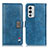 Leather Case Stands Flip Cover Holder D07Y for OnePlus 9RT 5G Sky Blue