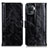 Leather Case Stands Flip Cover Holder D07Y for Oppo Reno5 F Black