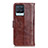 Leather Case Stands Flip Cover Holder D07Y for Realme 8 4G