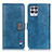 Leather Case Stands Flip Cover Holder D07Y for Realme 8i Sky Blue