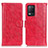 Leather Case Stands Flip Cover Holder D07Y for Realme V13 5G Red