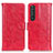 Leather Case Stands Flip Cover Holder D07Y for Sony Xperia 1 III Red