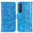 Leather Case Stands Flip Cover Holder D07Y for Sony Xperia 1 III Sky Blue