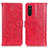 Leather Case Stands Flip Cover Holder D07Y for Sony Xperia 10 III Lite Red