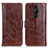 Leather Case Stands Flip Cover Holder D07Y for Sony Xperia PRO-I Brown