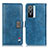 Leather Case Stands Flip Cover Holder D07Y for Vivo Y76s 5G Sky Blue