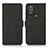 Leather Case Stands Flip Cover Holder D08Y for Motorola Moto G Play (2023) Black