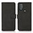 Leather Case Stands Flip Cover Holder D08Y for Motorola Moto G Power (2022) Black