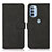 Leather Case Stands Flip Cover Holder D08Y for Motorola Moto G31 Black