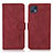 Leather Case Stands Flip Cover Holder D08Y for Motorola Moto G50 5G Red