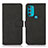 Leather Case Stands Flip Cover Holder D08Y for Motorola Moto G71 5G Black