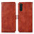 Leather Case Stands Flip Cover Holder D08Y for Sony Xperia 10 III SO-52B