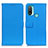 Leather Case Stands Flip Cover Holder D09Y for Motorola Moto E20 Sky Blue