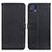 Leather Case Stands Flip Cover Holder D09Y for Motorola Moto G50 5G Black