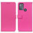 Leather Case Stands Flip Cover Holder D09Y for Motorola Moto G50 Hot Pink