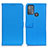 Leather Case Stands Flip Cover Holder D09Y for Motorola Moto G50 Sky Blue