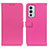 Leather Case Stands Flip Cover Holder D09Y for OnePlus 9RT 5G Hot Pink