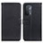 Leather Case Stands Flip Cover Holder D09Y for Oppo A54 5G Black