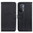 Leather Case Stands Flip Cover Holder D09Y for Oppo A74 5G Black