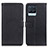 Leather Case Stands Flip Cover Holder D09Y for Realme 8 Pro Black