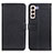 Leather Case Stands Flip Cover Holder D09Y for Samsung Galaxy S22 Plus 5G Black