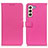 Leather Case Stands Flip Cover Holder D09Y for Samsung Galaxy S22 Plus 5G Hot Pink