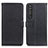 Leather Case Stands Flip Cover Holder D09Y for Sony Xperia 1 III Black