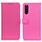 Leather Case Stands Flip Cover Holder D09Y for Sony Xperia 10 III Hot Pink