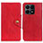 Leather Case Stands Flip Cover Holder D10Y for Huawei Honor X8a 4G Red