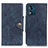 Leather Case Stands Flip Cover Holder D10Y for Motorola Moto E13 Blue